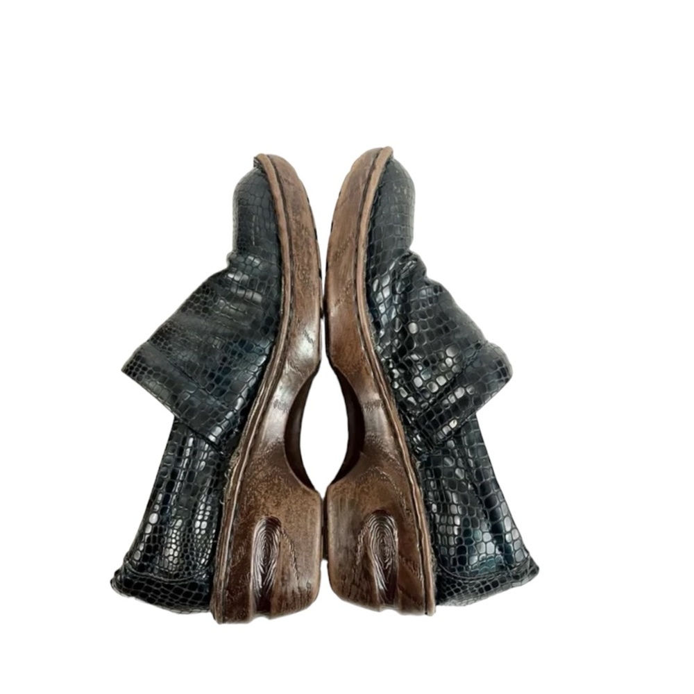 BOC BORN CONCEPT Peggy Clogs Animal Croc Print Iridescent Women’s Size 8 Width M - Picture 4 of 7